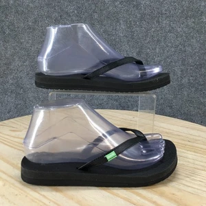 Sandalias Sanuk para mujer 6 negras Yoga Spree 4 chanclas tanga cómodas informales 1015914 - Imagen 1 de 16