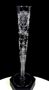 Cambridge Glass Rose Point Pattern Clear Etched Vintage 10 1/4" Bud Vase 1934-54 - Picture 1 of 9