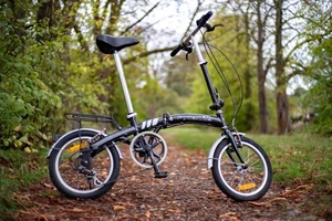 Pyramid Folding Bike  6 Shimano gears  16' wheels' bicycle  fold up v-brakes - Picture 1 of 4