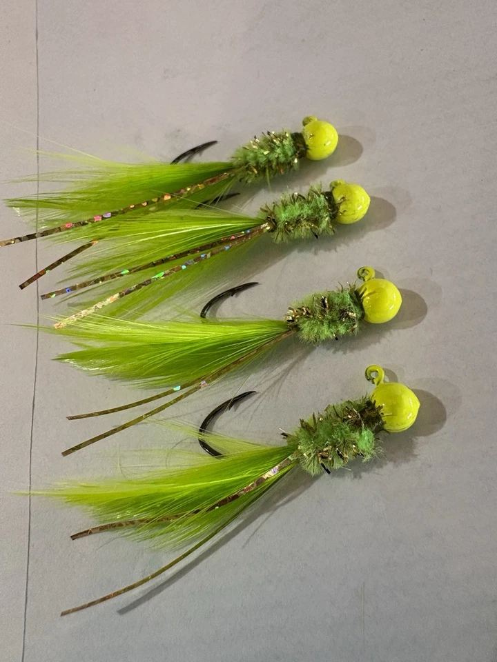 JIGS BY SHINE hand tied crappie jigs 1/16 Crappie Killer