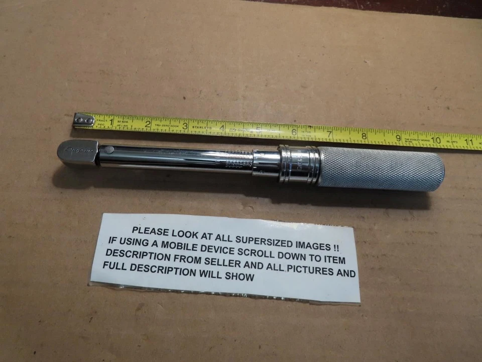 Snap-On Tools 1/4” Fixed Head Inch Pound Torque Wrench QC1200 40-200 VERY CLEAN - Image 1 of 1