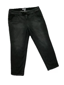 Democracy Women's Faded Black Pull On Drawstring High Rise Pants 20W - Picture 1 of 6