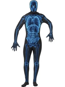 Smiffys X Ray Costume, Second Skin Suit, Blue & Black (Size XL) - Picture 1 of 1