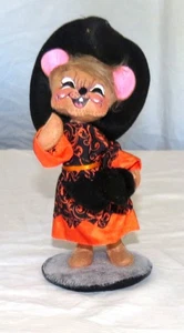 Annalee Anna Lee 8 inch Orange & Black Spider Witch Mouse - Picture 1 of 3