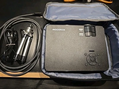 Roconia 5G WiFi Bluetooth Native 1080P 9800LM FHD 4k Movie Projector Q6 - Image 1 of 4