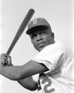Brooklyn Dodgers JACKIE ROBINSON Glossy 8x10 Photo Baseball Print Poster - Picture 1 of 1
