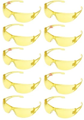 10 Пара/упаковка коробка ворота Varsity желтый/янтарный безопасности очки Z87 + солнце оптом - Изображение 1 из 4