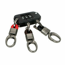 Men Creative Metal Leather Key Chain Ring Keyfob Car Keyring Keychain Gift