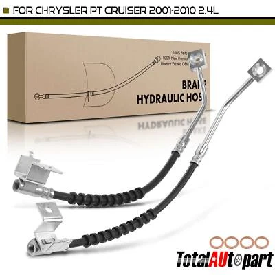 2x New Brake Hydraulic Hose for Chrysler PT Cruiser 2001-2010 2.4L Front LH & RH - Image 1 of 4