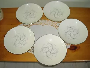 Vintage Homer Laughlin Ritmo CAPRI ROSA Flores MCM 8 1/4" Sopa Cuencos ~ Juego de 5 - Imagen 1 de 10