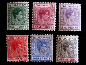 BAHAMAS - SCOTT#100,103B,104A,105A,110 - MINT/USED - CAT VAL $17.05 - Picture 1 of 1