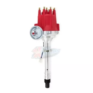 Chevy Small/Big Block Vac Adv Slip Collar Pro Billet Distributor Red Cap SBC BBC - Picture 1 of 3