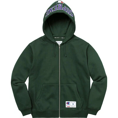 Sudadera Supreme Champion Arco Logo Cremallera Verde Oscuro - Talla Pequeña - FW17 Foto 1 de 4