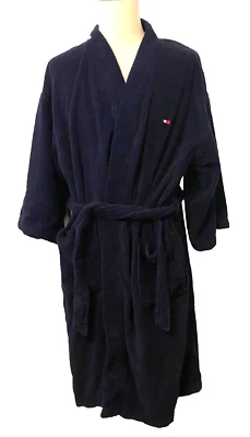 De Colección TOMMY HILFIGER Adulto Talla Única 100% Algodón Terry Paño Bata de Baño Casa Abrigo Foto 1 de 4