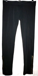 Leggings LnA vita bassa con cerniera - Nero donna taglia L GRANDE - Foto 1 di 2