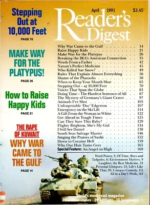 Reader's Digest - April 1991 - IRA, Sue Snow, Doc Edgerton + Angel Wallenda - Image 1 of 2