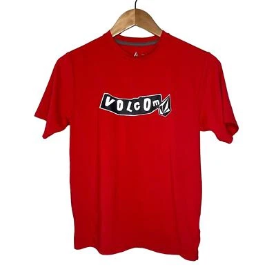 Camiseta Volcom Vermelha Masculina Tamanho Grande 12-14 ~ - Imagem 1 de 2