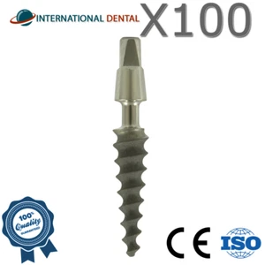 100 GDT Dental Flexible Neck One Piece Fixture Titanium RBM Prosthetic Integrate - Picture 1 of 7