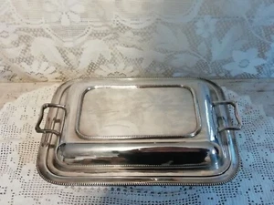 Antique Silver Plated Lidded Entree Serving Dish Tureen S J Levi B'ham - Picture 1 of 7
