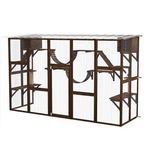 Catio Playground Cat Outdoor Enclosure for Multiple Cats with Bridges Window Box - Picture 1 of 9