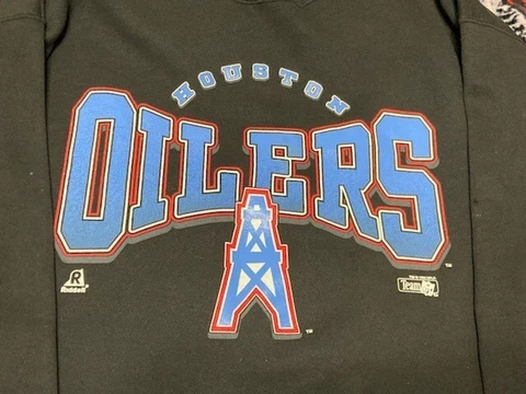 Vintage Houston Oilers Sweatshirt Crewneck Size XL Riddell Athletic USA Made Cover