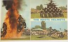 The White Helmets Postcard Solider Motorcycle Team E T W Dennis & Sons Vintage