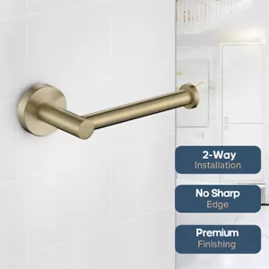 Decaura toilet roll holder brushed gold bathroom wall hanger towel rack rail bar - Picture 1 of 6
