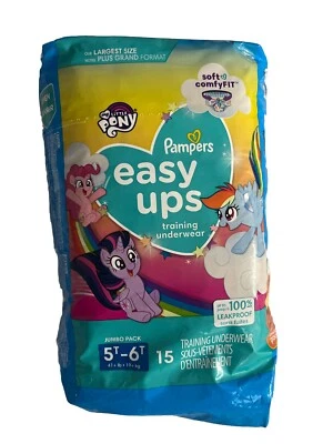Pantalones de entrenamiento para ir al baño Pampers Easy Ups para niñas y niños, talla: 5T-6T, 15 unidades - suaves Foto 1 de 2