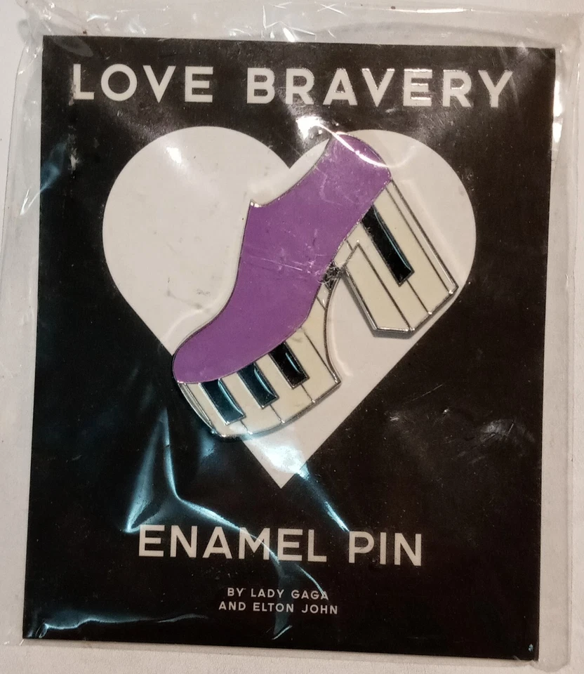 Jewelry Enamel Pin Set Elton John Lady Gage Love Bravery Trading Pins RARE