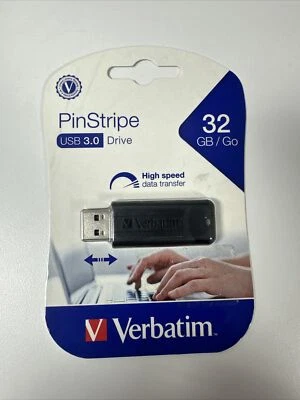 Verbatim PinStripe 32GB USB 3.0 Flash Drive (49317) - Image 1 of 2