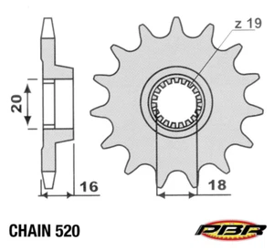 Pignone 11 Denti Passo 520 per Montesa 4RT - Foto 1 di 1