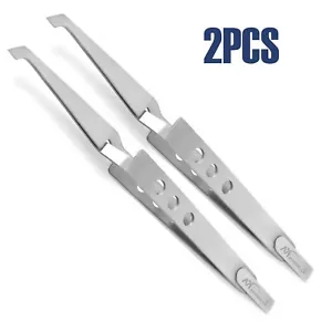 2Pcs Orthodontic Reverse Action Tweezer Dental Bracket Holding Removing Forceps - Picture 1 of 3
