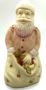 FENTON burmesische Kunst Glas kniende SANTA Figur 7" x 3-1/2" SIGNIERT und Etikett  - Bild 1 von 10