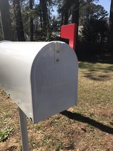 Classic Residential Post Mount Mailbox - White - Picture 1 of 9