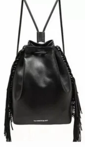 Victoria's Secret Black Boho Backpack 2015 Woman Fasion Western Cowgirl Bucket - Picture 1 of 8