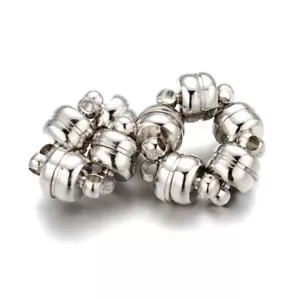 100 juegos de broches magnéticos de latón fuerte ovalados lisos cierre de joyería platino 11 mm - Imagen 1 de 4