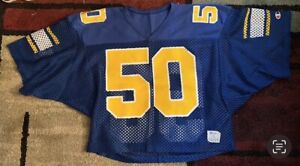 Vintage 80s Champion St. Louis Rams NFL Mesh Warm Up Cropped Football Jersey LG