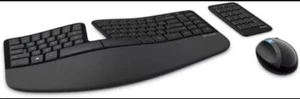 Microsoft Sculpt Ergonomic Wireless Desktop Keyboard & Wireless Mouse - Picture 1 of 2