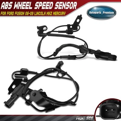 2 件前 ABS 车轮速度传感器适用于福特 Fusion 2006 - 2009 年林肯 MKZ Mercury — 第 1/4 张图片