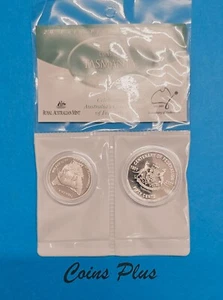 2001 - 20 & 50 Cent Centenary of Federation Tas 2 two Coin set - Proof - Picture 1 of 2