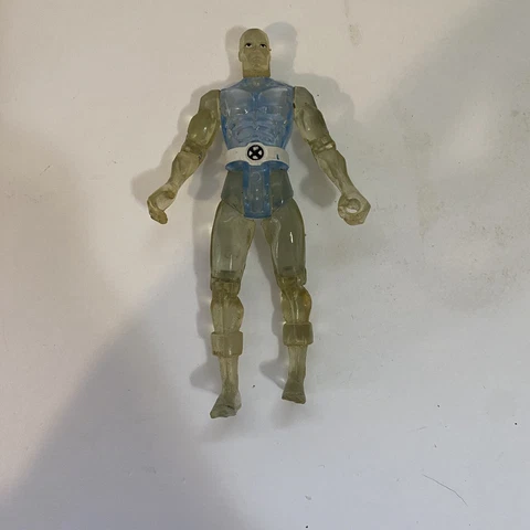 TOY BIZ 1992 MARVEL ACTION FIGURE ICEMAN CLEAR/YELLOW  4.75" COLOR CHANGING Cover