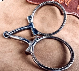 *VINTAGE GREG DARNALL MAKER STERLING SILVER WESTERN HEADSTALL SNAFFLE SHOW BIT* - Picture 1 of 8