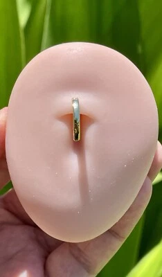 Anillo piercing ombligo oro 14K joyería clicker Foto 1 de 4