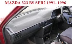 DARK GREY DASH MAT WITH BLACK EDGING,DASHMAT,FIT MAZDA 323 BG SERIES 2 1989-1996 - Picture 1 of 6