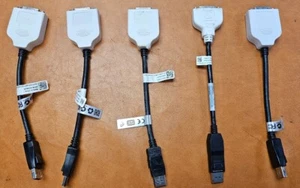 Bundle of 5x various DisplayPort to DVI (DVI-D Dual Link) cables - Free Shipping - Picture 1 of 3