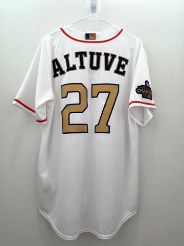 AUTHENTIC Men's M - Houston Astros Altuve - "Gold Rush" World Series Jersey 2023 Cover