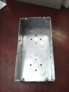 Raco 2 5/8" deep by 8 5/8" long metal box, 1/2, 3/4" 1", KO - Picture 1 of 5
