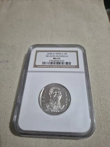 South Africa 2000 5 Rand / Smiley / Nelson Mandela / MS62 NGC - Picture 1 of 4