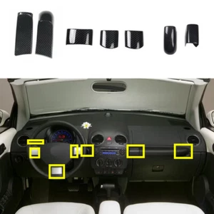 7x ABS Carbon Fiber  Interior Trim SET Cover for VW Volkswagen Beetle 2003-2010 - Picture 1 of 6