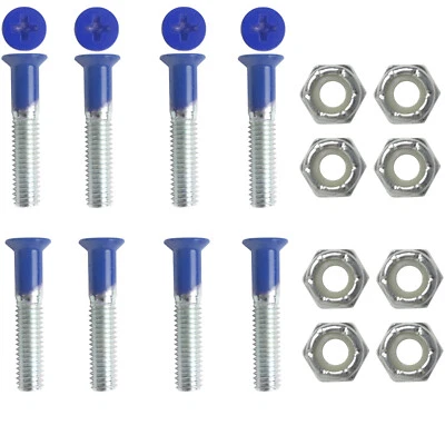 DIMEBAG Dime Bag Hardware Skateboard Mounting Nuts and Bolts 1" Phillips - Blue